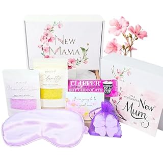 Bellalisia New Mum Pamper Kit, Relaxing New Mum Gifts, Ideal Baby Shower Gifts for Mum. New Mum Hamper Essentials, Pamper Presents for First Time Mummy. Mothers Self Care Spa Box Set to Relax.