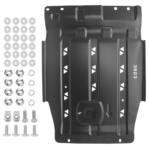 Image of Transmission Skid Plate Engine Splash Guard with mounting Screws Compatible with 2015-2022 Ford F150 Protection Plate Replace OEM Under Diaper