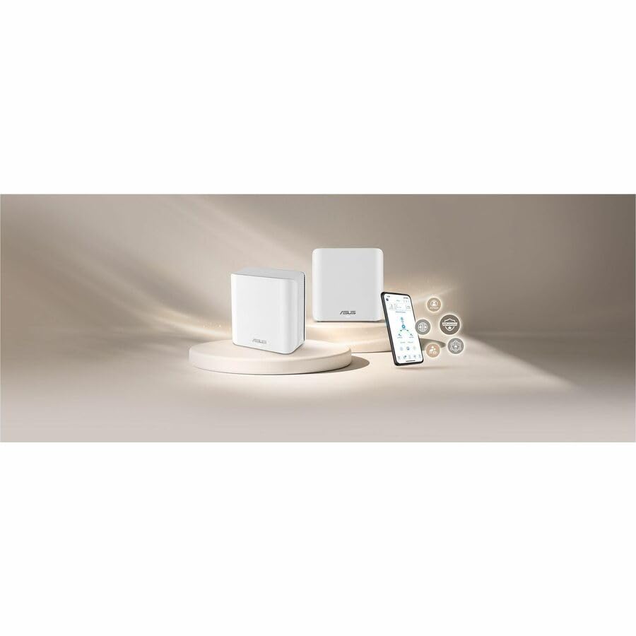 ASUS ZenWiFi BD4 WiFi 7 Mesh Router - 6,500 sq. ft., 3.6 Gbps (3 Pack) | 2.5G Port x2, Subscription Free Network Security, Parental Controls Included, Custom SSIDs, Ethernet Backhaul for Thick Walls - image 2