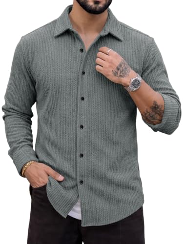 Image of Noble Monk Men's Full Sleeve Shirt | Casual Formal Button Down Top | Regular Fit Stylish Wear | Comfortable Everyday Apparel