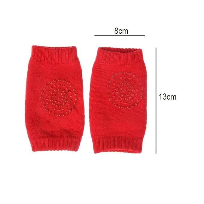 BCASA 3 Pair Baby Crawling Knee & Elbow Pad Cushion, Infant Toddler Crawling Knee & Elbow Pads, Baby Leg Warmer Kneecap Protector for Kids, Multi-Color Safety Pads for Baby & Kids Knees and Elbows