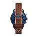 Fossil Q Men's Gen 3 Explorist Stainless Steel and Leather Smartwatch, Color: Blue, Brown (Model: FTW4004)