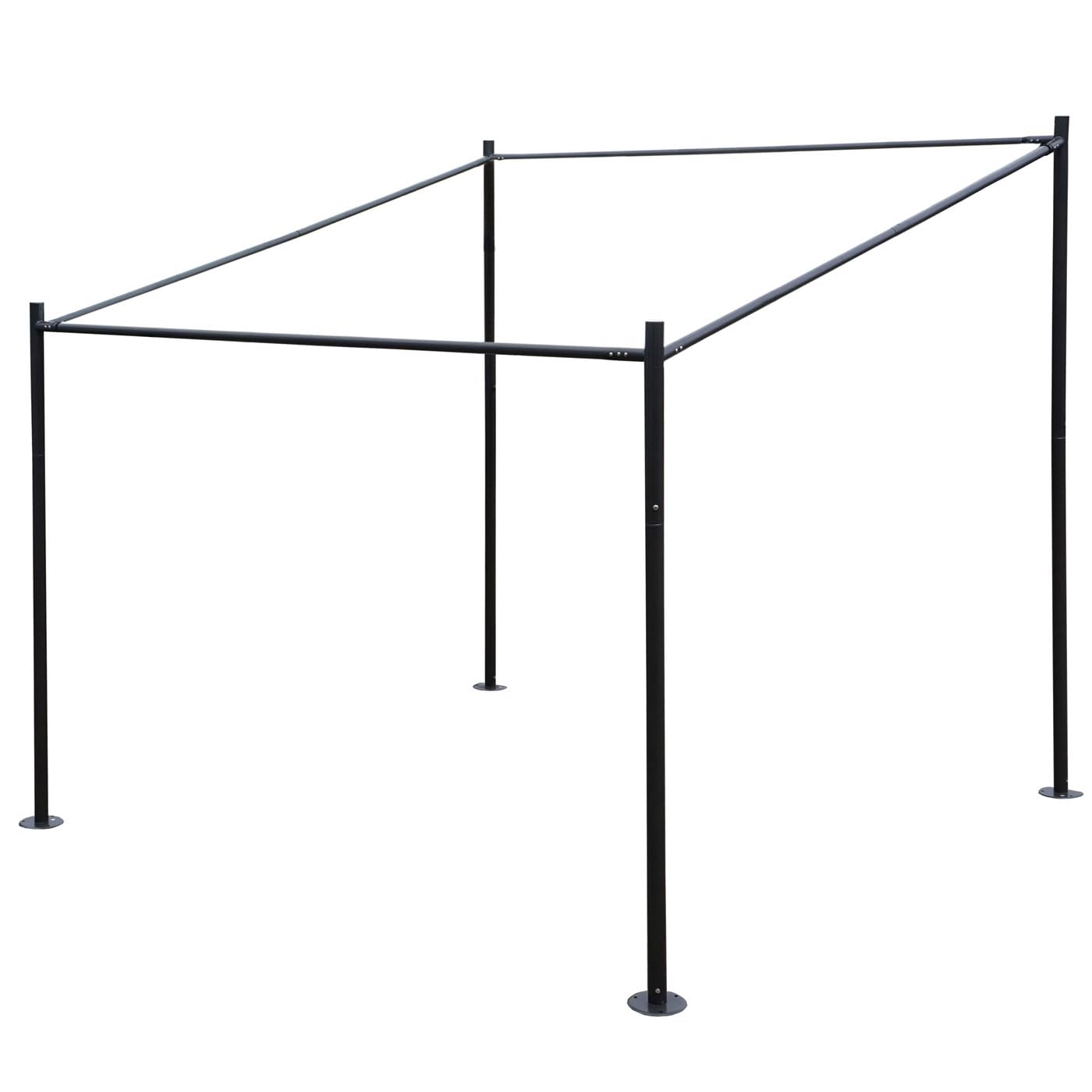Mendler Pergola-Gestell HWC-A22 Stahl 3x3m