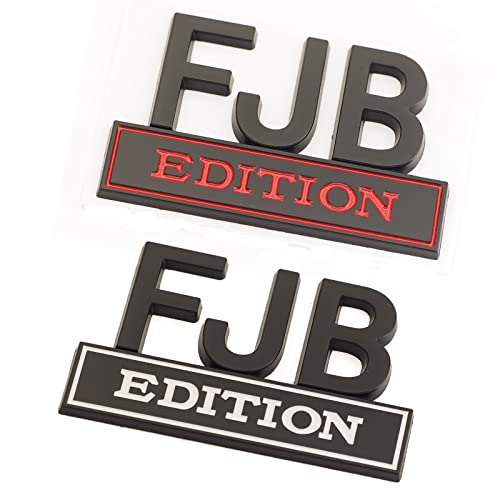 Image of 2 Pack Edition Emblem 3D Fender Badge Decal Car Truck Replacement for Universal Vehicle, Car, Truck, SUV Black Red and White