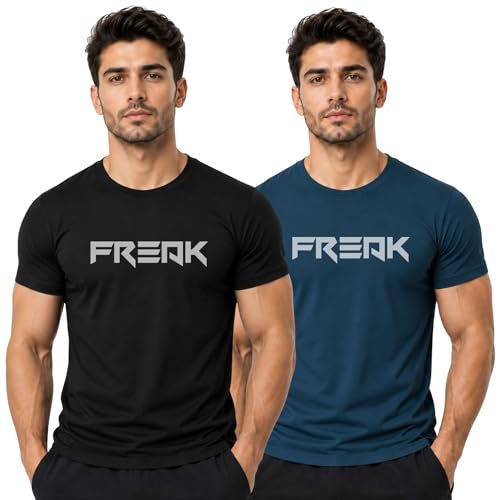 Image of 3Colours RGB Men's Gym Wear T-Shirt - Moisture-Wicking, Quick-Dry, Athletic Fit Workout Tee -Freak