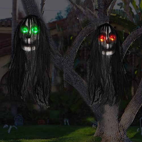 FUXHBFB Halloween Decoraciones, 2 Piezas de Calavera con decoración para decoración de Halloween Decoración Interior al Aire Libre Cover