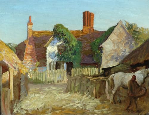 Art Tableau Ferme des Winzes George Clausen impression sur toile premium de 60x90cm