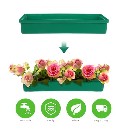 Bandejas de espuma SILENRADAWN paquete de 10 soportes de barro para arreglos de flores en PP verde 4