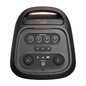 JBL PartyBox Stage 320 - Portable Party Speaker with Telescopic Handle & Wide, Sturdy Wheels, Powerful JBL Pro Sound, Futuristic lightshow, Up to 18 Hours of Play time, Splash Proof (Black) — photo 3 of 6