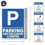 YIKIADA Plakat Parking Wyłącznie dla Klientów Naklejka 30x40cm - Materiał Aluminiowy Znak Parkingowy