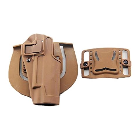 H World EU Tactical Airsoft Concealment Right Waist Paddle Belt Hand Holster for Colt 1911 (DE) Cover
