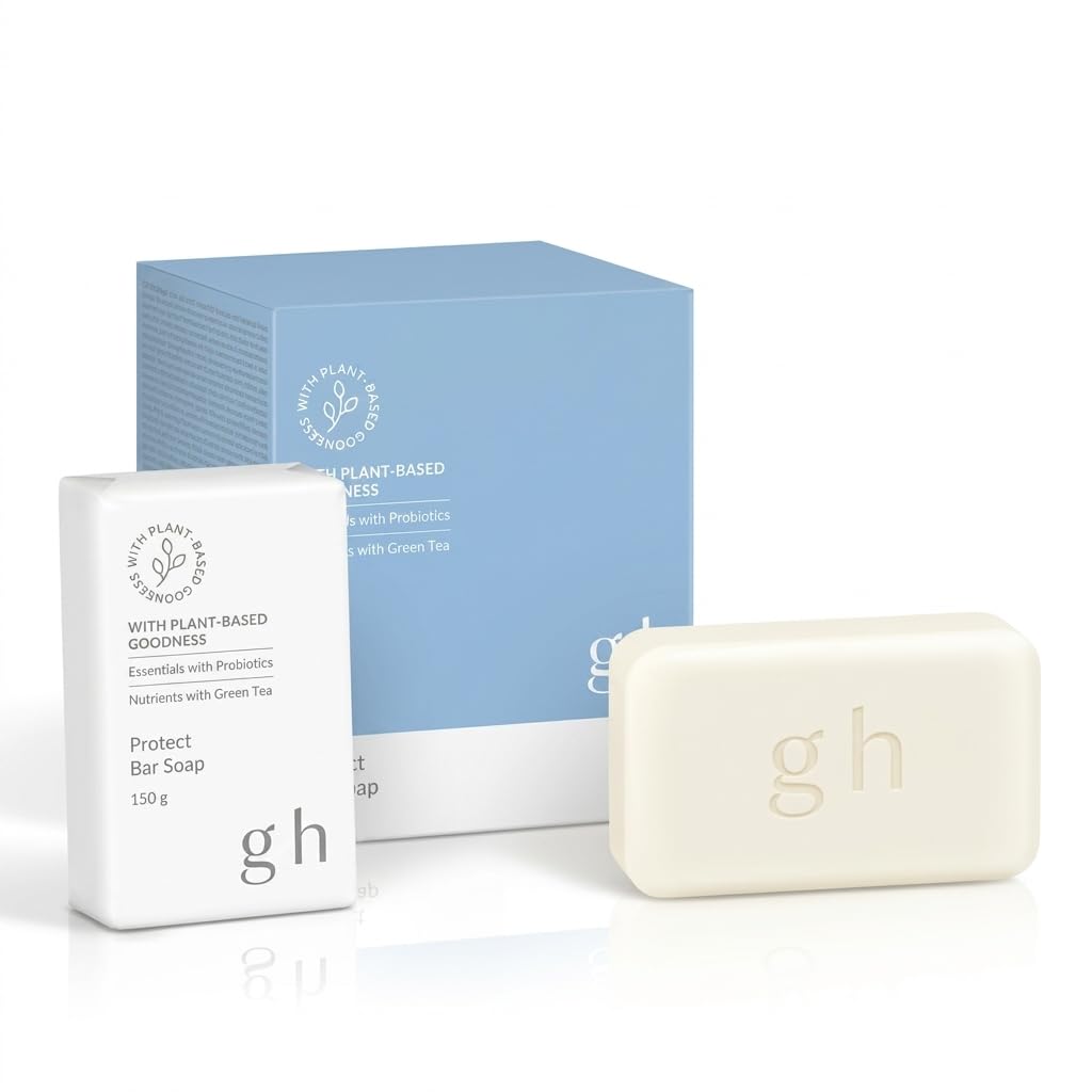 GH Protect Vegan Bar Soap - Sulfate Free - 6 x 5.1 Oz Organic Ingredient with Green Tea and Rosemary for Whole Body