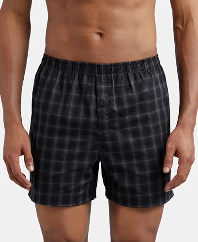 Image of Jockey 8222 Men's Super Combed Mercerized Cotton Woven Printed Inner Boxers with Ultrasoft and Durable Inner Waistband (Pack of 2)