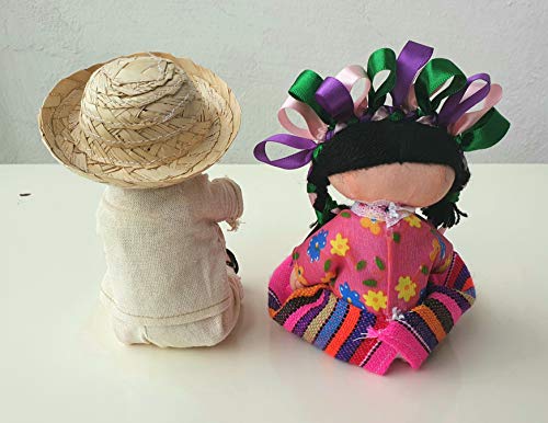 Muñecos artesanales mexicanos de trapo, 7 pulgadas miniatura 6
