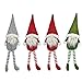Apofly Navidad Gonk Ornamentos Colgantes Colgantes GNOME Decoración De Navidad Decoración De Peluche Rellenos Muñeca Tomte Elfos Leprechaun Conjunto De Navidad 4pcs
