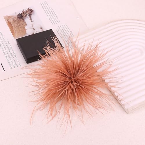 Image of CSIYANJRY99 Dainty Feather & Rose Flower Large Brooch Lapel Pins Delicate Elegant Handmade Flower Brooches Pin Classic for Wedding Party Dance Banquet for Women Dress Suit Ceremony Clothes Accessories Jewelry Valentine's Day Gifts