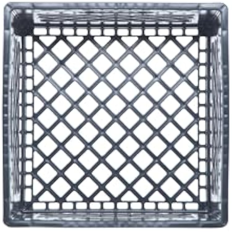 Hudson Exchange 13 x 13 x 11 (16 Quart, 4 Pack) Mesh Commercial Grade Milk Crate Handled Storage Container Tote, Black
