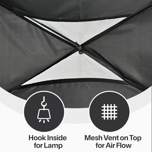 EighteenTek Bed Tent with Lights, Twin Bed Canopy Black - Portable 90% Blackout Sleeping with 2 Doors Breathable Private Indoor Tent for Bedroom Decor, Easy to Assemble by EighteenTek - Used condition - Image 7