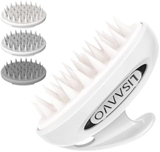 頭皮マッサージブラシ 3 in1 ヘッドスパ 頭皮マッサージ 人気 シャンプーブラシ シリコン製で頭皮に優しい 握りやすく髪が絡まりにくい 男女ペット兼用 経絡マッサージブラシ-ホワイト