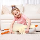 TioRacY Ente Kuscheltier PlüSchtier Gans, 50 cm Große Gans Spielzeug, Ideal als Schlafkissen und Dekoration, Kinder und Erwachsene