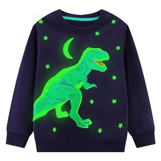 FILOWA Sudadera Bebé Niño Algodon Dinosaurio Dibujos Pullover sin Capucha Camiseta Deporte Azul Marino Sweatshirt con Manga Larga Basica Cuello Redondo Casual Top Jersey para Infantil 2-3 Años