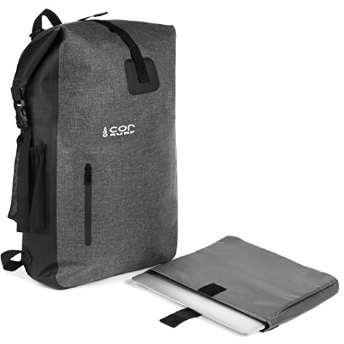 Waterproof Backpack - Ultralight 40L Dry Pack with Removable Laptop Sleeve and Secret Passport Pocket by Cor Surf | the Perfect Pack for Travel or any Outdoor Water Sports | Mens Backpack
