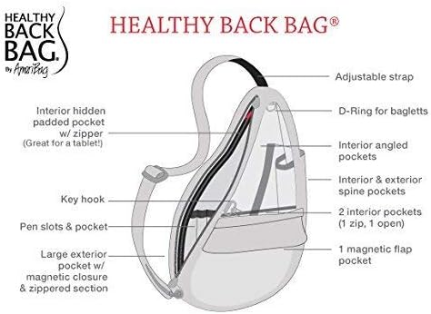 AmeriBag 19" Microfiber Healthy Back Bag Ergonomic Crossbody Sling for Everyday Use, Travel & Walking Comfort - Image 12