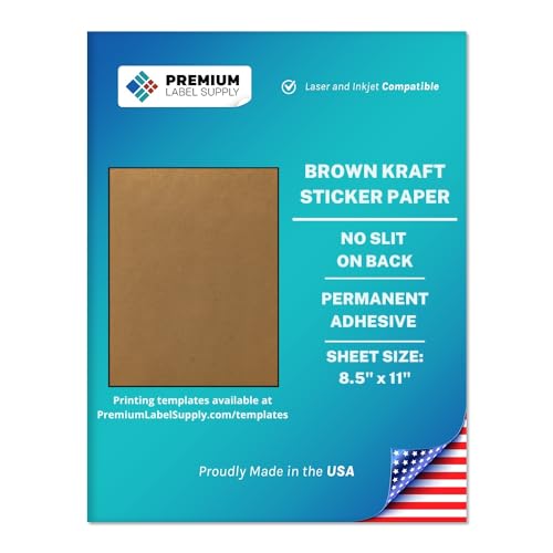 Papier kraft autocollant marron pour créer des étiquettes personnalisées sur mesure