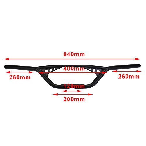 1"/25Mm Motorcycle Universal Black Keystone Drag Z Bar Handlebar For Harley Sportster Fatboy Dyna Softail V-Rod Cafer Bobber Custom Street Bob Touring Road King Road Street Glide Honda Gl Bmw Ducati #TOP1
