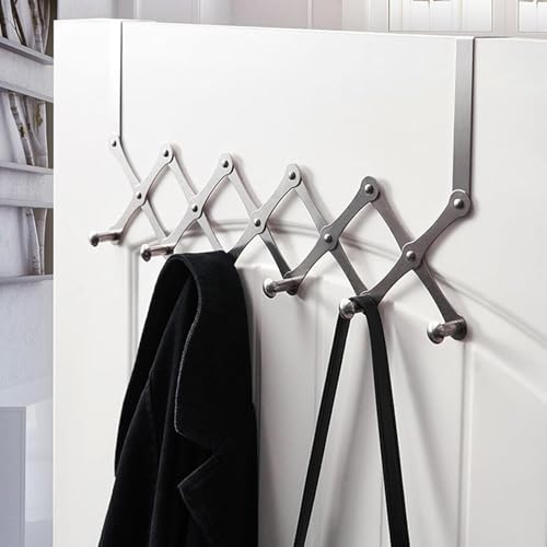 BANTKART Maximize Space and Organization: Expandable Stainless Steel Over Door Hanger Hooks...