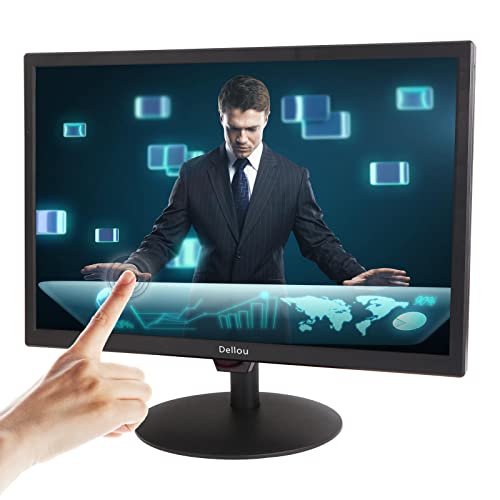 Image of 20 inch Touch Screen Monitoring Display Security Camera Monitor | Multifunctional Interface BNC, HDMI, AV, VGA, USB, PC Input CCTV Screen Computer LCD Monitor 1600x900 Full HD Resolution
