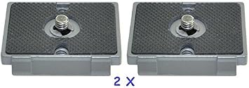 2 x Quick Release Plate Fit Bogen 3157N Manfrotto 200PL-14 RC2 3030 3130 with 1/4" Screw for Ball Head