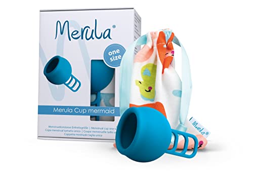 Merula Cup mermaid (bleu) taille unique - Coupe menstruelle en silicone à usage médical