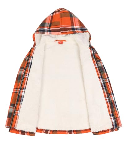Image of ZENTHACE Boys Sherpa Fleece Lined Flannel Jacket