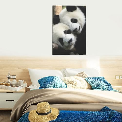 Peintures a theme nature panda ours OUSIKA deco murale 40x61 cm