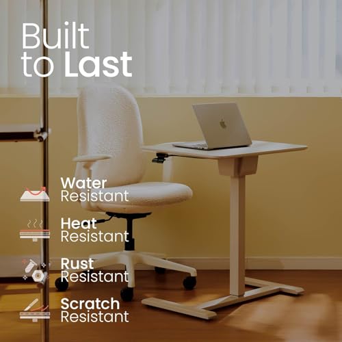Image of TopJob ANYDESK FOLD Mobile Standing Desk, Portable with Lockable Wheels, Foldable Stand Desk, Rolling Computer Workstations, Used for Home, Couch Side Table, Bedside Table in Bed Room Kitchen
