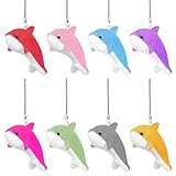 🐬[Klein und Exquisit] --- Die Größe Delfin Anhänger beträgt ca. 8 cm, das Design ist klein und leicht, eignet sich zum Tragen oder Tragen überall, wird zu einer niedlichen Dekoration und verleiht Ihrem Outfit Farbe.