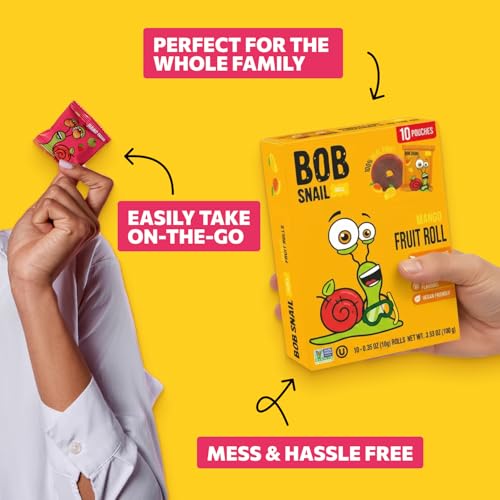 Bob Snail Exotic Mix Fruit Roll Ups – Healthy Sweets, Real Dried Fruits Snacks, No Added Sugar, Vegan, Nut Free, Candy for Adults and Kids – Flavour 50 pcs, 500g (Mango & Strawberry) - Image 5