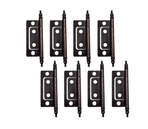 QCAA Durable Steel Non-Mortise Hinge with Final Pins, for Chest, Box, Vintage Cabinet Furniture, 2