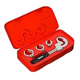 YWHWXB Chiave per rubinetto multifunzione 4 in 1 con custodia, chiave regolabile per tubi da bagno, chiave a doppia estremità per smontaggio e montaggio valvole, tubi di collegamento, rubinetti,
