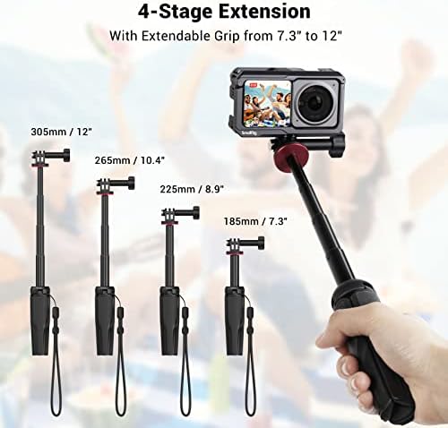 simorr VT-08 Action Cam Tripod Grip with Camera Mount Compatible for Gopro, for DJI Action 2 for Smartphone -3791