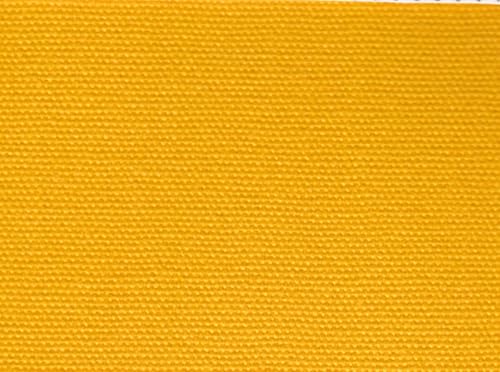 Image of 100% Cotton Duck Fabric by The Yard - Heavy Duty Canvas Cloth for Upholstery, Curtains, Bags, Crafts & Home Decor Size 62 inch- Available in Yellow, White, Natural & Blue (Yellow, 5 Metre)