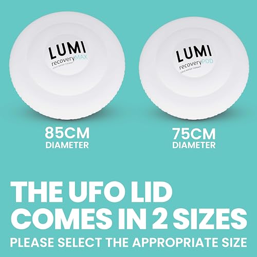 LUMI Therapy Ice Bath UFO Thermo lid™ with LUMI Bridge Tech™ | Inflatable Ice Bath Cover | Rain Water Run Off | Insulating Thermal Bridge (Designed for a 85cm Diameter Ice Bath)