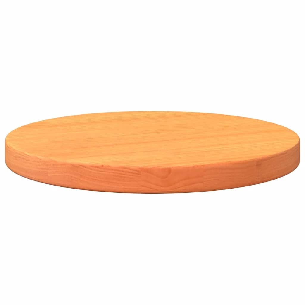 Tischplatte Rund Wachsbraun Ø30x2,5 cm Massivholz Kiefer Holzplatte als Ersatzplatte für Möbel DIY Zubehör zum Bauen und Renovieren in Küche Büro Wohnzimmer