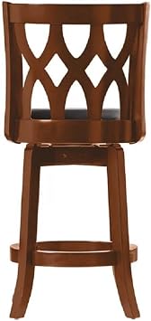 Boraam Cathedral Counter Height Swivel Stool, 24-Inch, Cherry