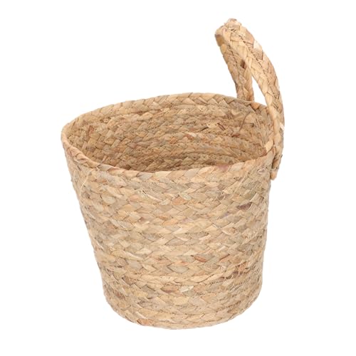 LIGIGWASH Cesto Portaoggetti Intrecciato Grande in Vimini Naturale, Cestino Da Parete Sospeso, Decorazione Casa Struttura Delicata Per Organizzazione Scrivania e Giardino