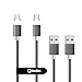 Netdot 2Pack 3rd Generation 3.3Feet Nylon Braided USB C 2.0 Magnetic Charging Cable for Type-c Devices(3.3 Feet Type-C/2 Pack gray)