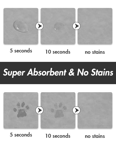 Absorbent Food & Water Bowl Mat - Quick Dry, No Stains Dog Feeding Mat for Messy Drinkers - Image 3