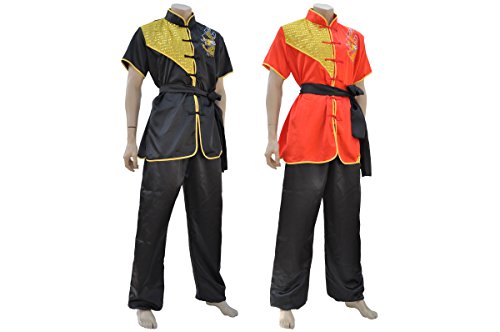 Tenue Chang Quan en satin fluide et résistant pour entraînements de Kung-Fu