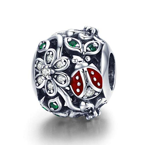 Dijes de animales y tortuga de plata de ley el regalo floral para pulseras